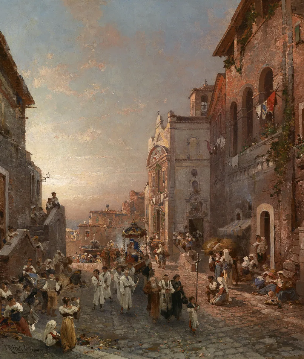 Franz Richard Unterberger&#x27;s Procession in Naples